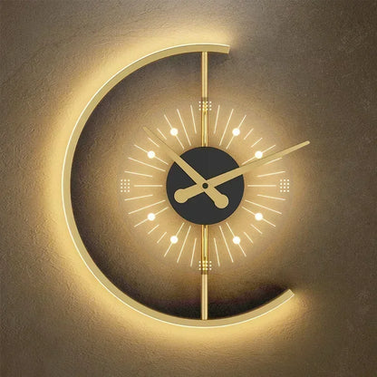 Lunaris Wanduhr mit LED-Licht