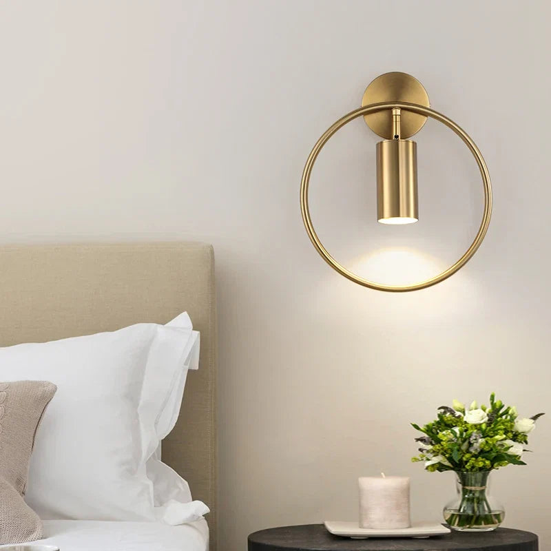 Halo Wandleuchte in Gold