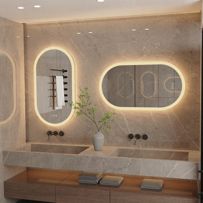 LumoOval ovaler LED-Badspiegel