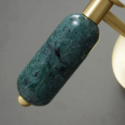 Marmor-Wandleuchte mit Glaskugel