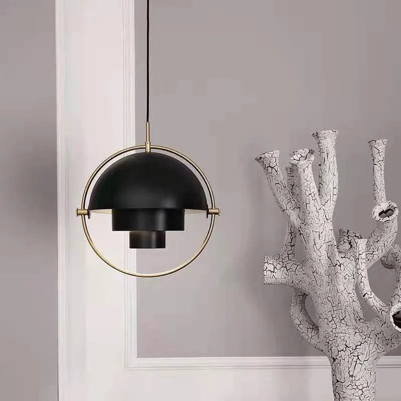 Nordische Pendelleuchte im Goldring