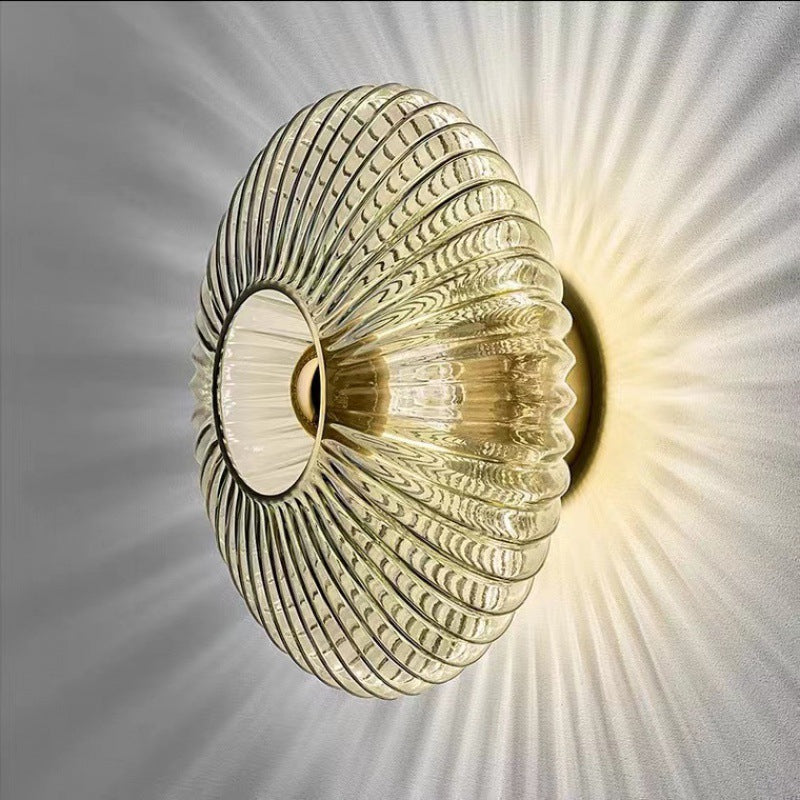 Vintage Glas-Wandleuchte