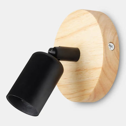 Vintage Wandleuchte mit Holzschiene