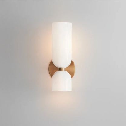 Rauchglas-Wandleuchte in Röhrenform