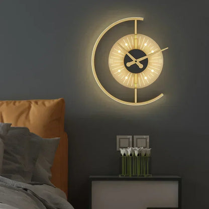 Lunaris Wanduhr mit LED-Licht