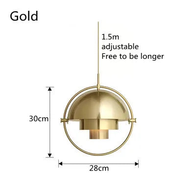 Nordische Pendelleuchte im Goldring