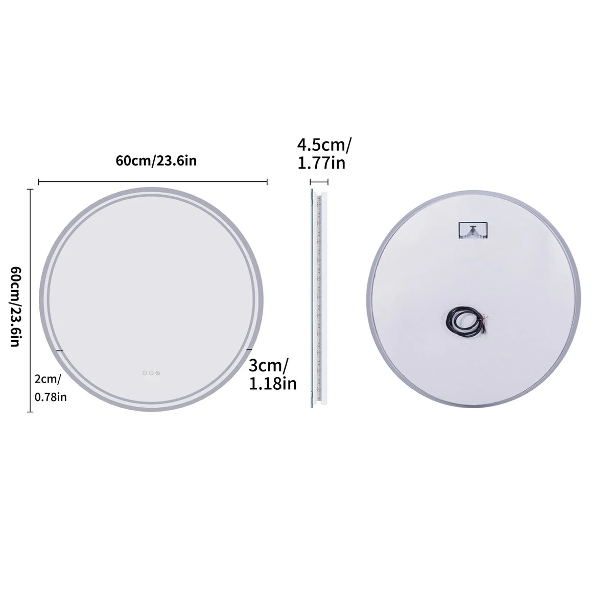 LuvoRound runder LED-Badspiegel