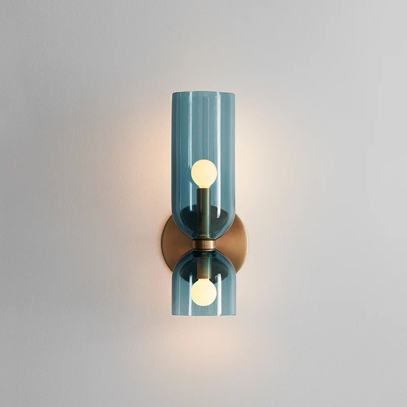 Rauchglas-Wandleuchte in Röhrenform