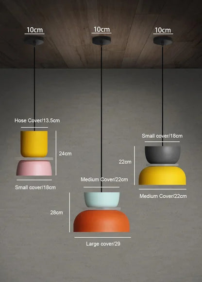 Macaron Pendelleuchte in Zweifarbig