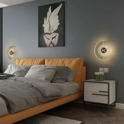 Lunaris Wanduhr mit LED-Licht