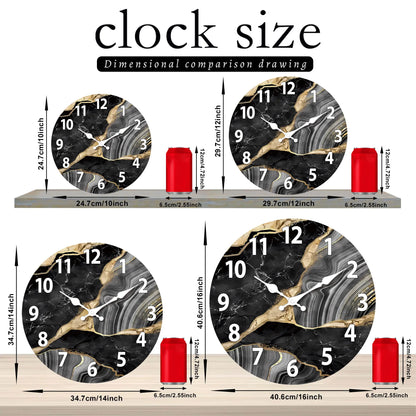 MarbellaTime Wanduhr in Marmoroptik