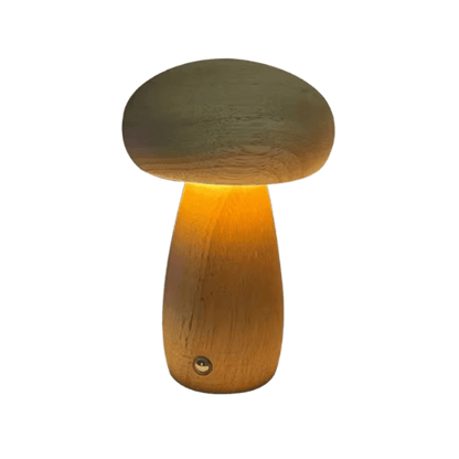 Portobello Pilzlampe aus Holz