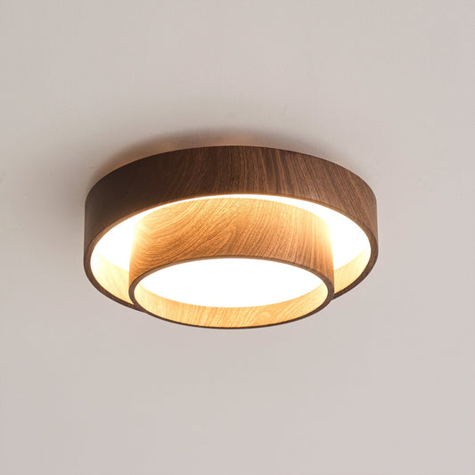 Vaako LED-Deckenleuchte in Walnuss