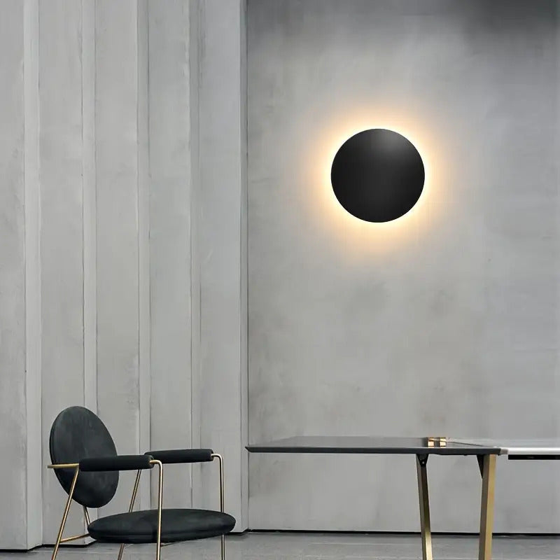 Runde LED-Wandleuchte minimalistisch