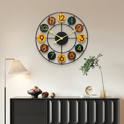 Retro Metall-Wanduhr