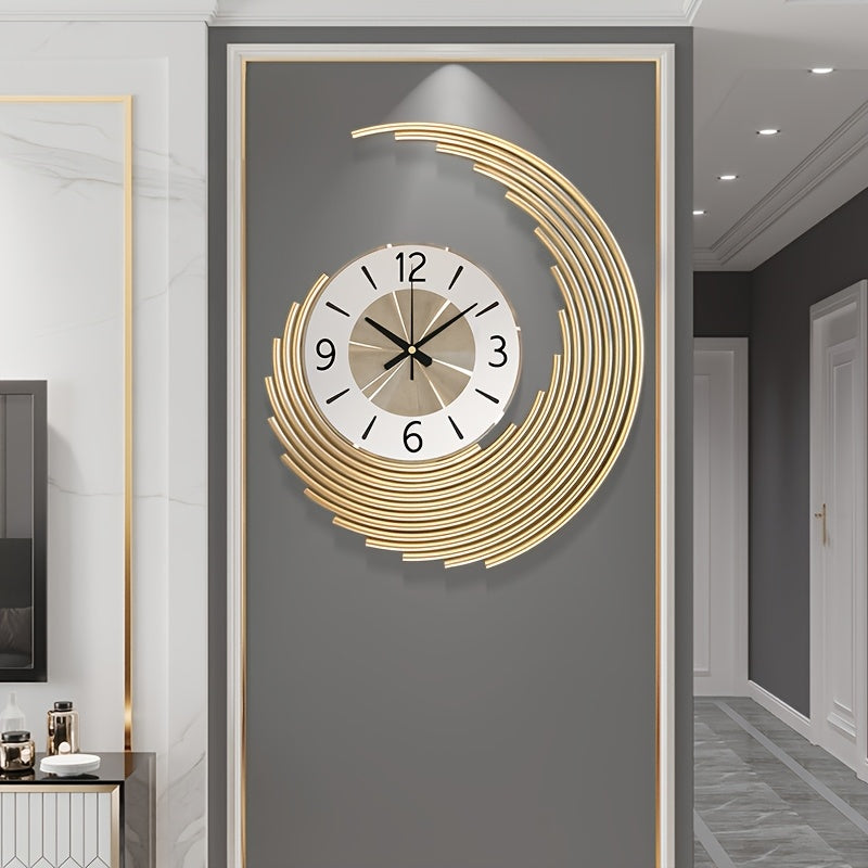 3D-Metall-Wanduhr im Sicheldesign