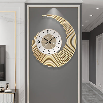 3D-Metall-Wanduhr im Sicheldesign