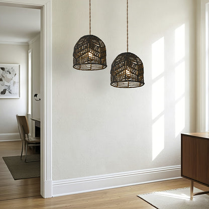 Seil-Lampenschirm im Landhausstil
