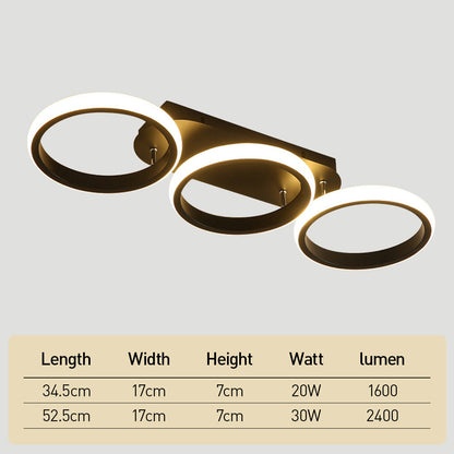 Halo LED-Deckenleuchte mit Ringen