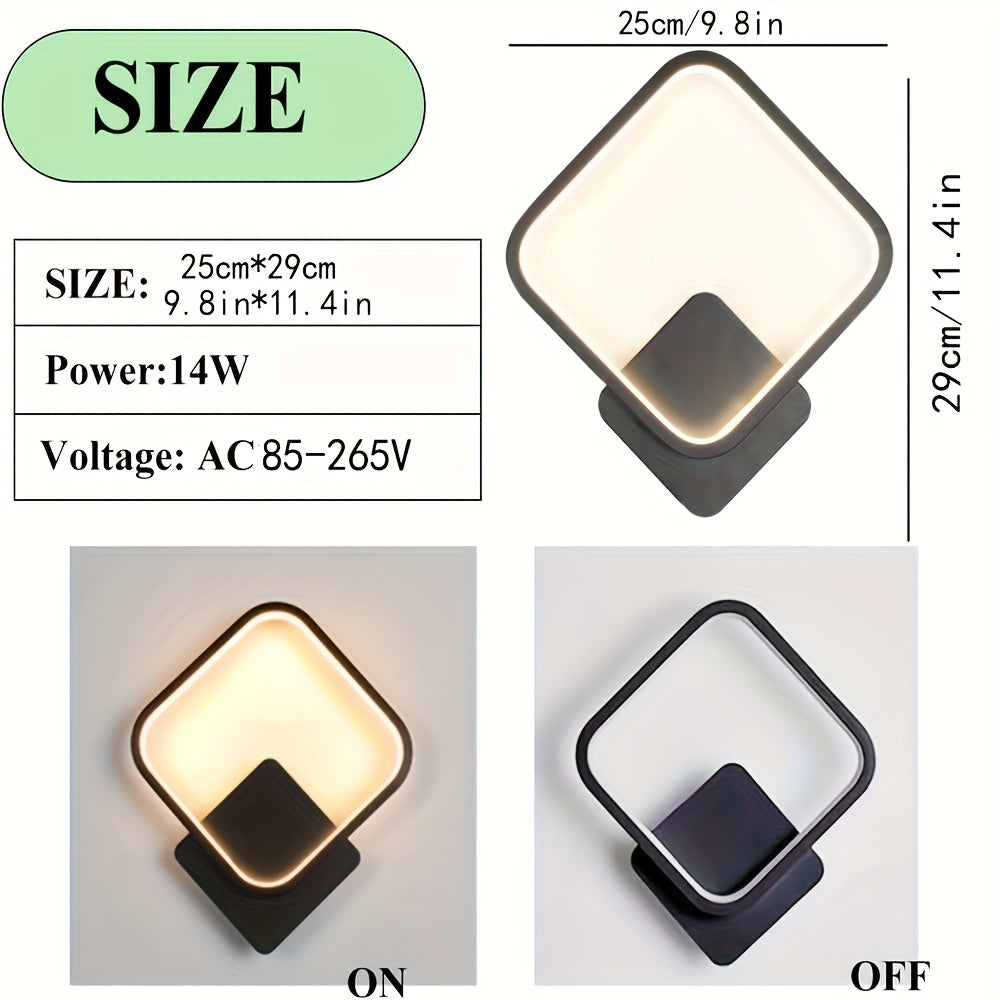 Quadratische LED-Wandleuchte