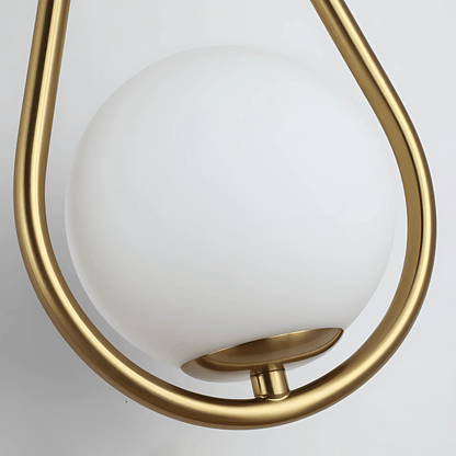 Droplet Wandleuchte mit Messingrahmen