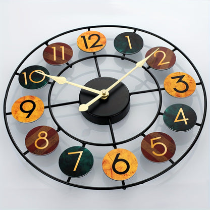 Retro Metall-Wanduhr