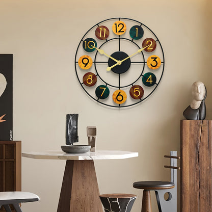 Retro Metall-Wanduhr