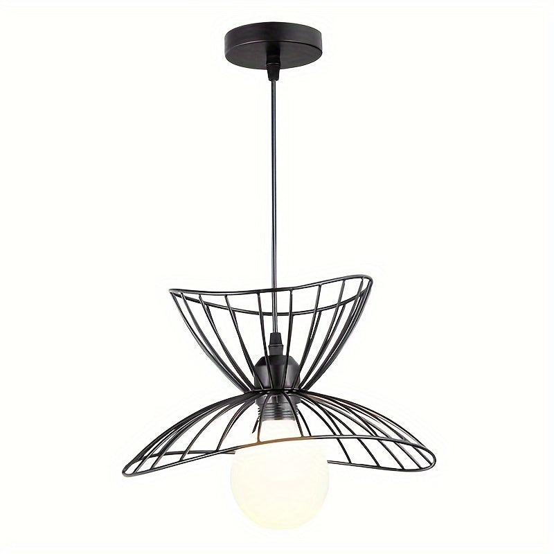 Retro Pendelleuchte mit Drahtschirm