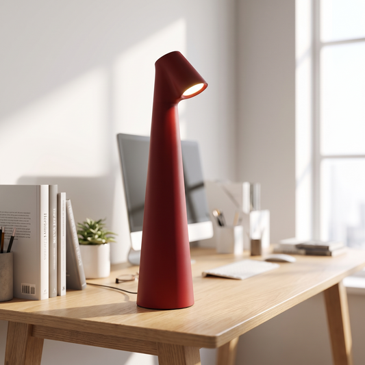 Glowora LED-Tischlampe auf dem Schreibtisch im Homeoffice