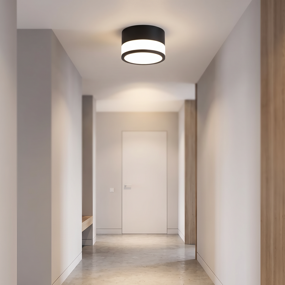 Nordic Aufputz-LED-Downlight an der Flurdecke