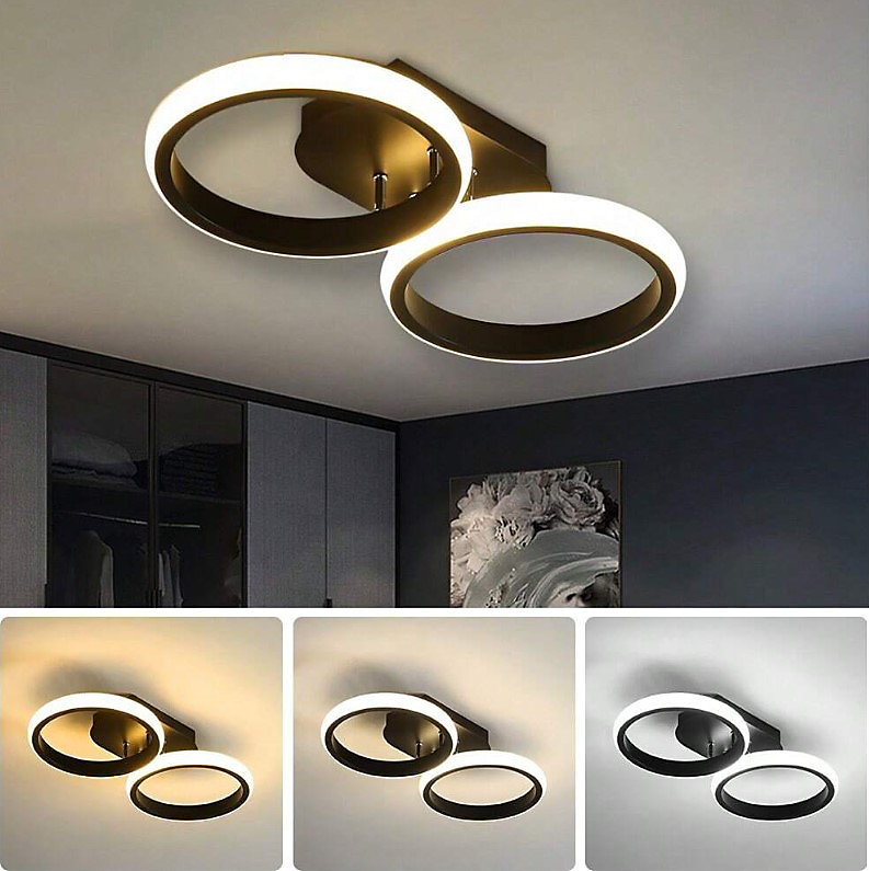 Halo LED-Deckenleuchte mit Ringen