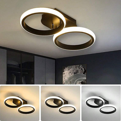 Halo LED-Deckenleuchte mit Ringen