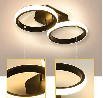 Halo LED-Deckenleuchte mit Ringen