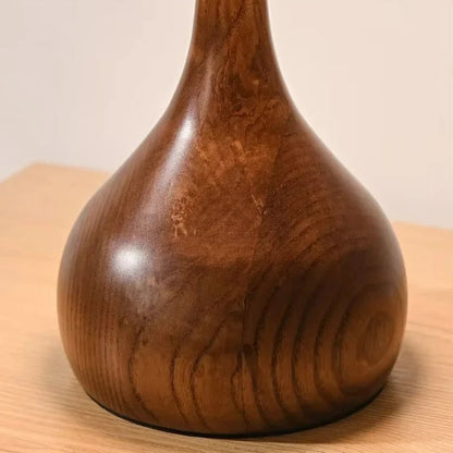 Andi Glas-Tischlampe mit Messing & Holz