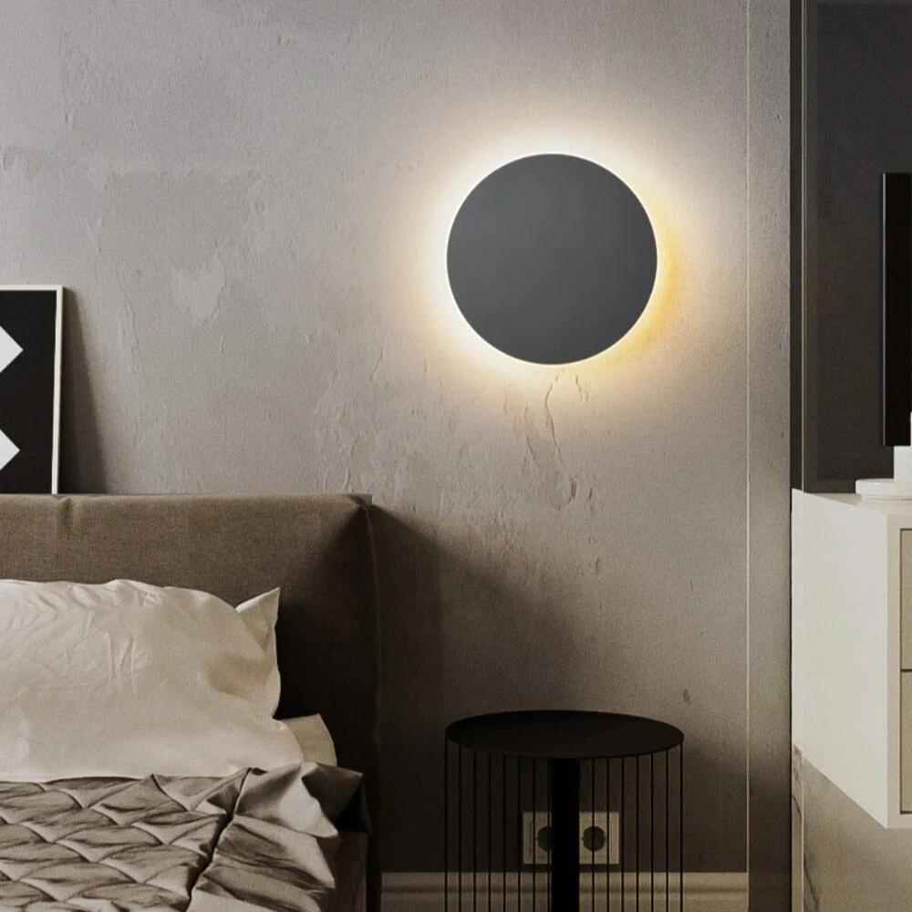 Runde LED-Wandleuchte minimalistisch