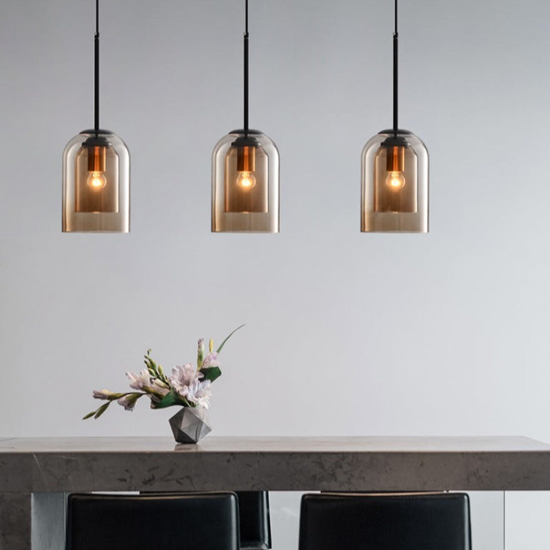 Mica Pendelleuchte mit Doppelglas