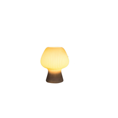 Vintage Nachttischlampe aus Rippenglas