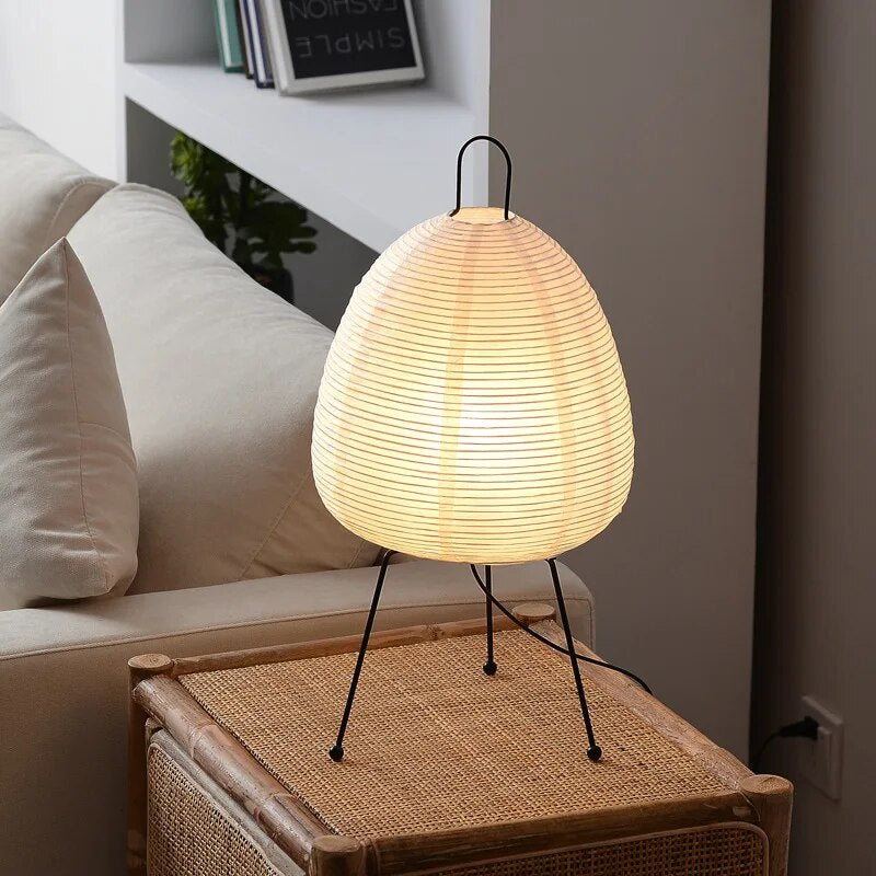 Japanische Reispapier-Tischlampe